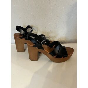 NWT SM New York black heeled sandals W:7.5 EE